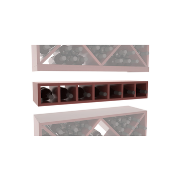 InstaCellar - 7 Bottle Magnum Cubby in Premium Redwood Cherry stained with WineSafe™ Satin Sealant