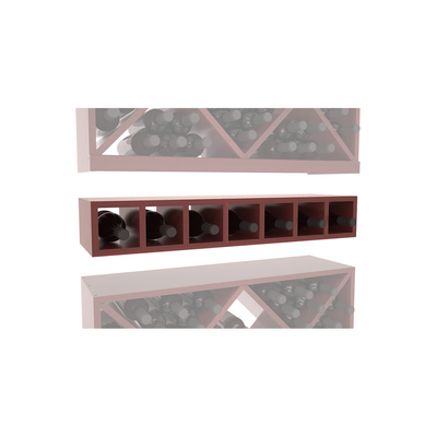 InstaCellar - 7 Bottle Magnum Cubby in Premium Redwood Cherry stained with WineSafe™ Satin Sealant
