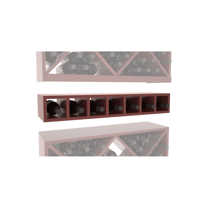 InstaCellar - 7 Bottle Magnum Cubby in Premium Redwood Cherry stained with WineSafe™ Satin Sealant