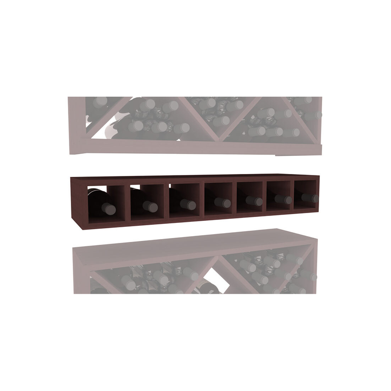 InstaCellar - 7 Bottle Magnum Cubby in Premium Redwood Walnut stained without WineSafe™ Satin Sealant