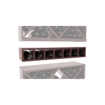 InstaCellar - 7 Bottle Magnum Cubby in Premium Redwood Walnut stained with WineSafe™ Satin Sealant