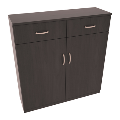 InstaCellar - 8 Column Base Cabinet in Knotty Alder Black stained with WineSafe™ Satin Sealant