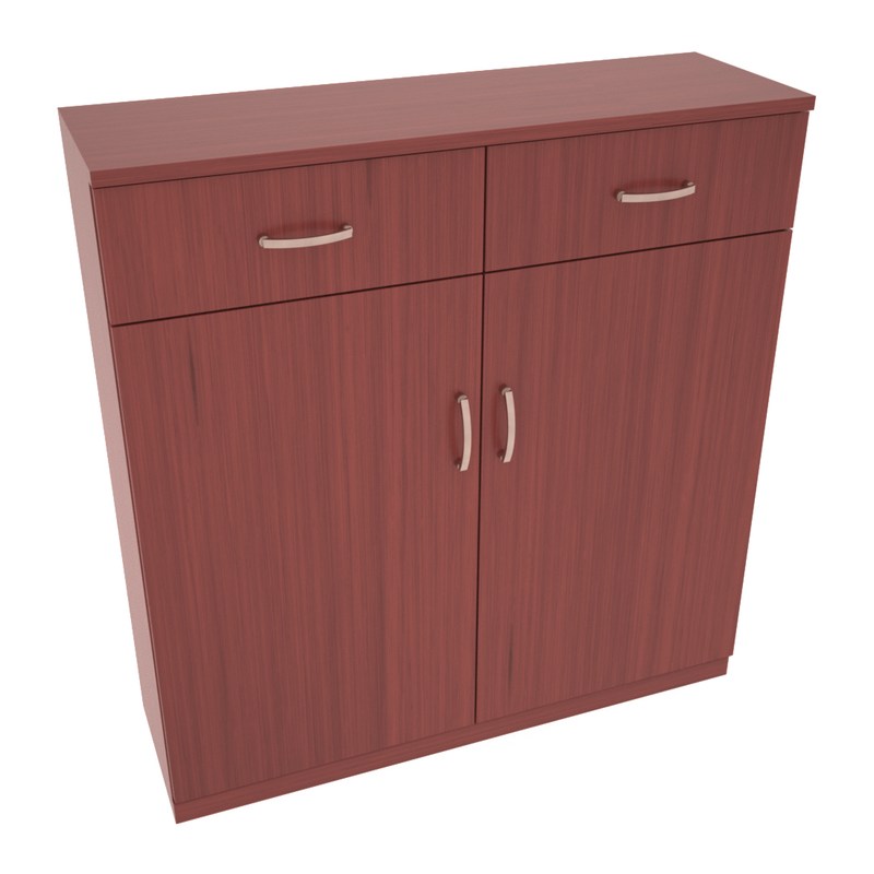 InstaCellar - 8 Column Base Cabinet in Grand Mahogany Cherry stained with WineSafe™ Satin Sealant
