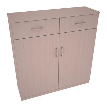 InstaCellar - 8 Column Base Cabinet in Grand Mahogany Greywash stained without WineSafe™ Satin Sealant