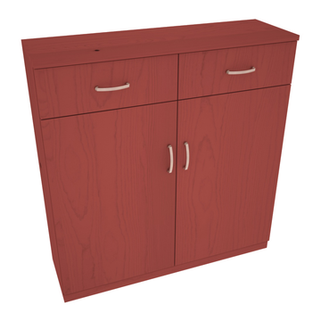 InstaCellar - 8 Column Base Cabinet in Ponderosa Pine Cherry stained without WineSafe™ Satin Sealant