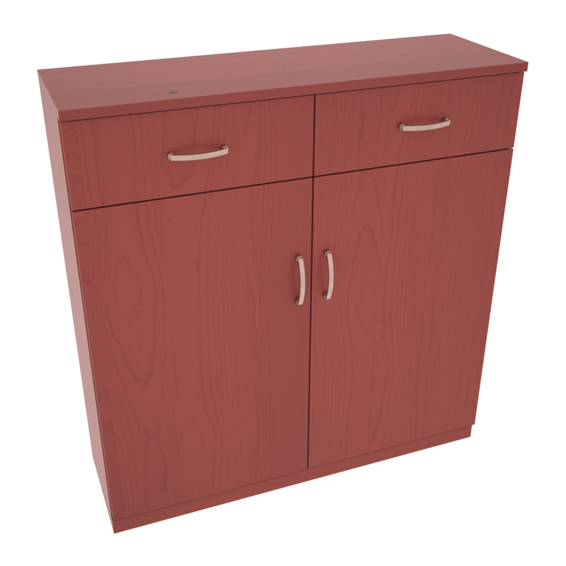 InstaCellar - 8 Column Base Cabinet in Ponderosa Pine Cherry stained with WineSafe™ Satin Sealant