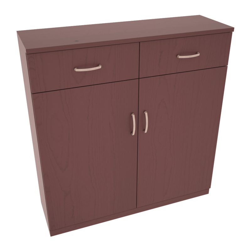 InstaCellar - 8 Column Base Cabinet in Ponderosa Pine Walnut stained with WineSafe™ Satin Sealant