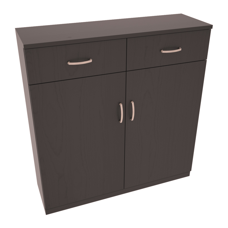 InstaCellar - 8 Column Base Cabinet in Ponderosa Pine Black stained with WineSafe™ Satin Sealant