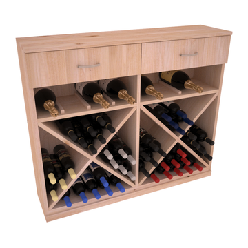 InstaCellar - 10 Column Base Cabinet in Knotty Alder Unstained without WineSafe™ Satin Sealant