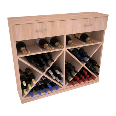InstaCellar - 10 Column Base Cabinet in Knotty Alder Unstained without WineSafe™ Satin Sealant