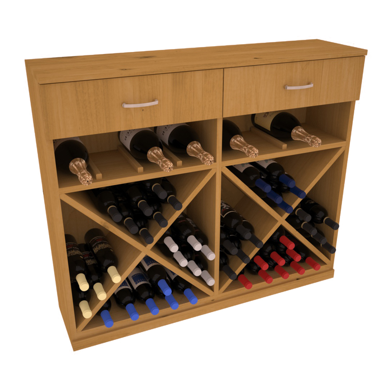 InstaCellar - 10 Column Base Cabinet in Knotty Alder Oak stained without WineSafe™ Satin Sealant