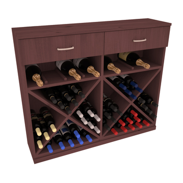 InstaCellar - 10 Column Base Cabinet in Knotty Alder Walnut stained without WineSafe™ Satin Sealant