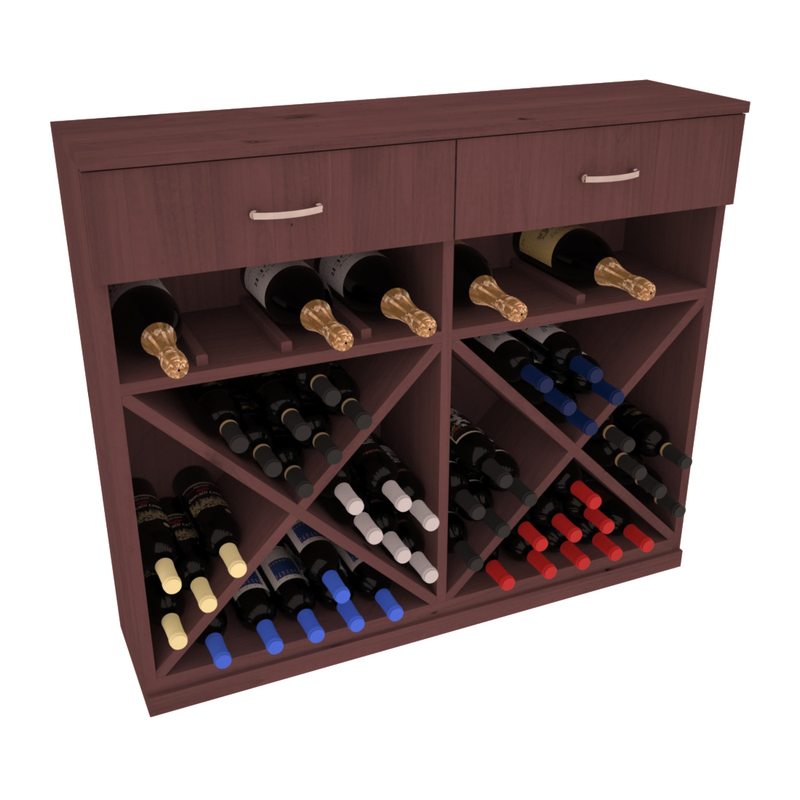 InstaCellar - 10 Column Base Cabinet in Knotty Alder Walnut stained without WineSafe™ Satin Sealant