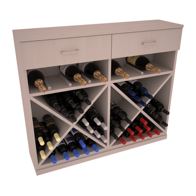 InstaCellar - 10 Column Base Cabinet in Knotty Alder Greywash stained without WineSafe™ Satin Sealant