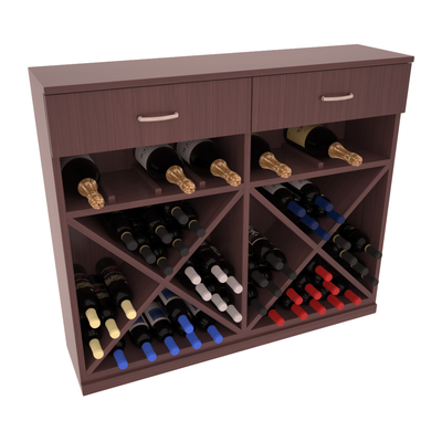 InstaCellar - 10 Column Base Cabinet in Grand Mahogany Walnut stained with WineSafe™ Satin Sealant