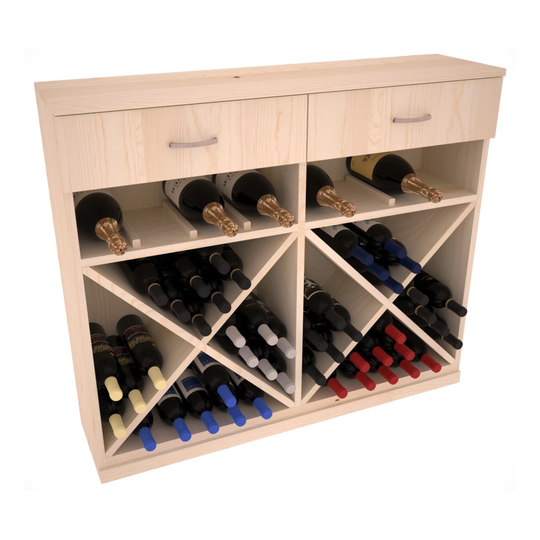 Wine Storage Bin Rack with Pullout Drawers Wine Bottle Storage