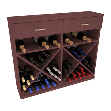 InstaCellar - 10 Column Base Cabinet in Ponderosa Pine Walnut stained without WineSafe™ Satin Sealant