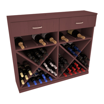 InstaCellar - 10 Column Base Cabinet in Ponderosa Pine Walnut stained without WineSafe™ Satin Sealant