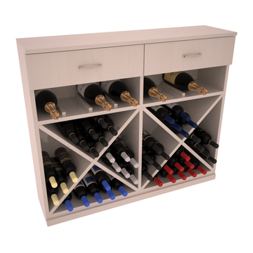 InstaCellar - 10 Column Base Cabinet in Ponderosa Pine Greywash stained with WineSafe™ Satin Sealant