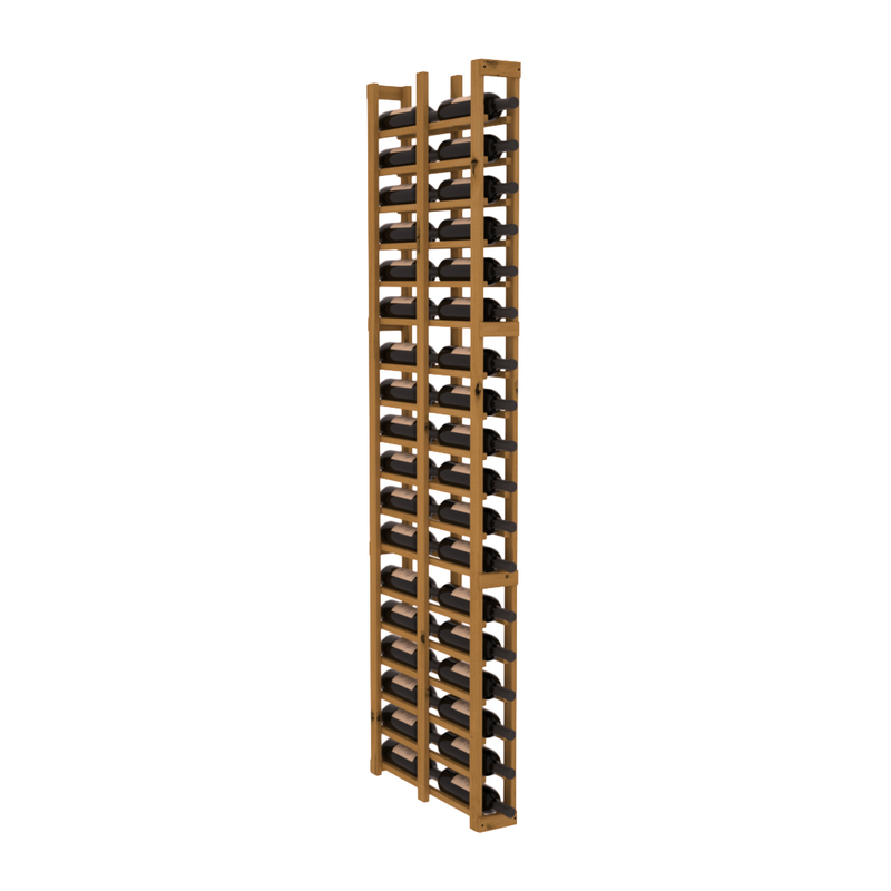 InstaCellar - 1 Column Double Deep Rack in Knotty Alder Oak stained without WineSafe™ Satin Sealant