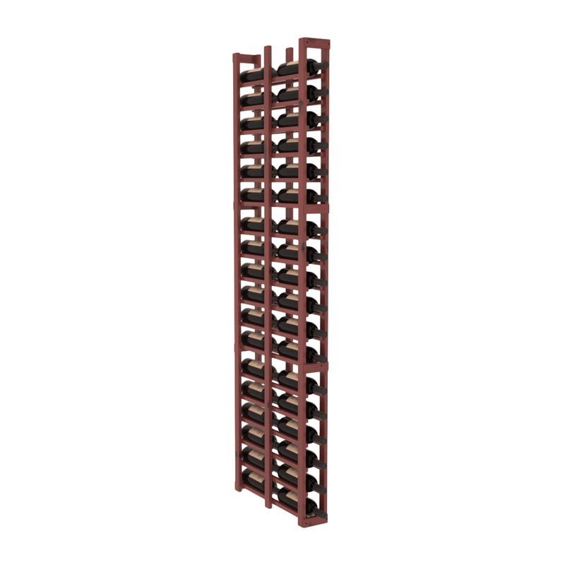 InstaCellar - 1 Column Double Deep Rack in Knotty Alder Cherry stained with WineSafe™ Satin Sealant