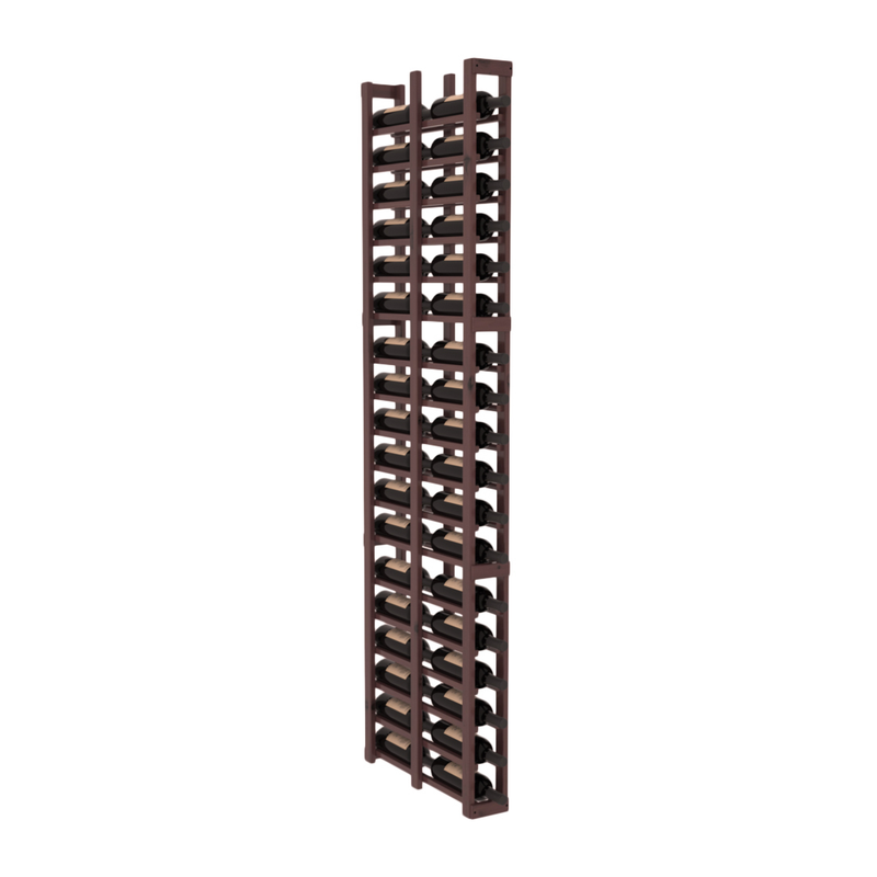 InstaCellar - 1 Column Double Deep Rack in Knotty Alder Walnut stained with WineSafe™ Satin Sealant