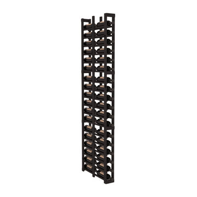InstaCellar - 1 Column Double Deep Rack in Knotty Alder Black stained without WineSafe™ Satin Sealant