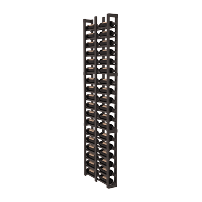 InstaCellar - 1 Column Double Deep Rack in Knotty Alder Black stained with WineSafe™ Satin Sealant