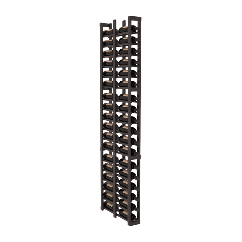 InstaCellar - 1 Column Double Deep Rack in Knotty Alder Black stained with WineSafe™ Satin Sealant