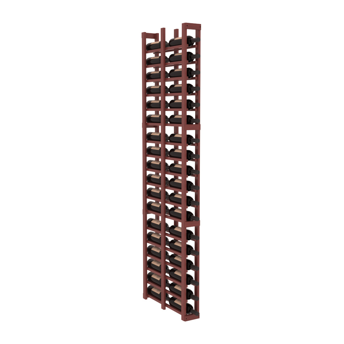 InstaCellar - 1 Column Double Deep Rack in Grand Mahogany Cherry stained with WineSafe™ Satin Sealant