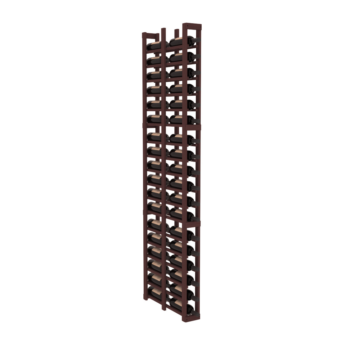 InstaCellar - 1 Column Double Deep Rack in Grand Mahogany Walnut stained without WineSafe™ Satin Sealant