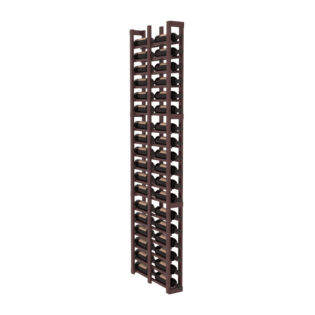InstaCellar - 1 Column Double Deep Rack in Grand Mahogany Walnut stained with WineSafe™ Satin Sealant