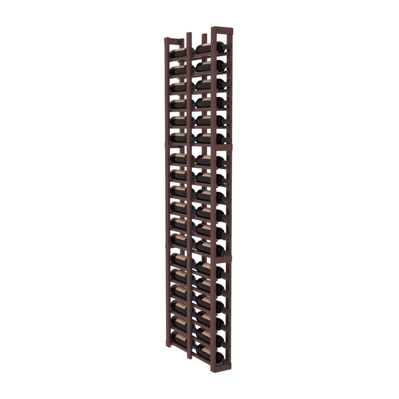 InstaCellar - 1 Column Double Deep Rack in Grand Mahogany Walnut stained with WineSafe™ Satin Sealant