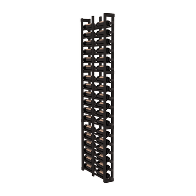InstaCellar - 1 Column Double Deep Rack in Grand Mahogany Black stained without WineSafe™ Satin Sealant