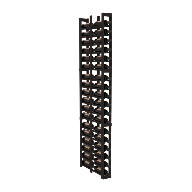 InstaCellar - 1 Column Double Deep Rack in Grand Mahogany Black stained without WineSafe™ Satin Sealant