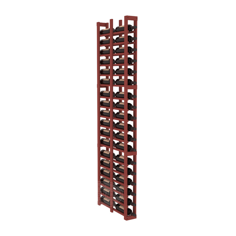 InstaCellar - 1 Column Double Deep Rack in Ponderosa Pine Cherry stained without WineSafe™ Satin Sealant