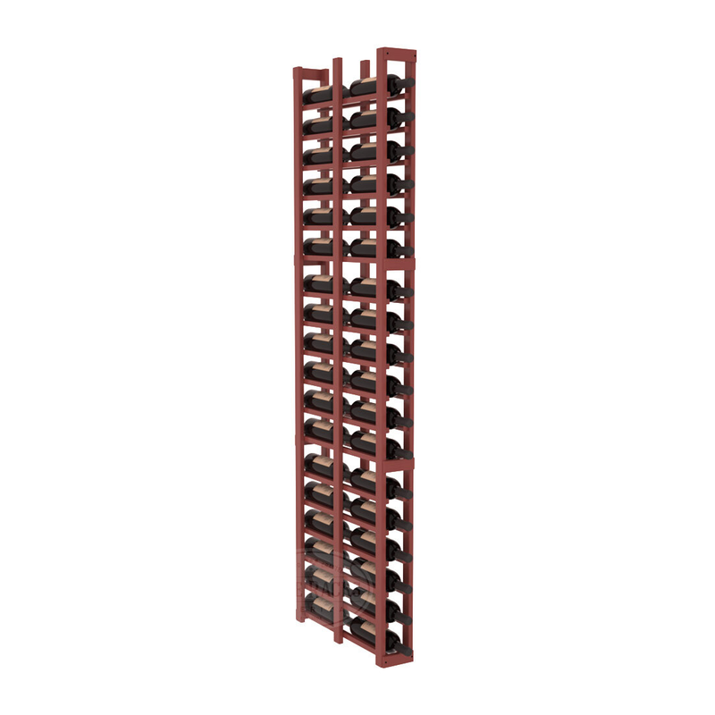 InstaCellar - 1 Column Double Deep Rack in Ponderosa Pine Cherry stained with WineSafe™ Satin Sealant