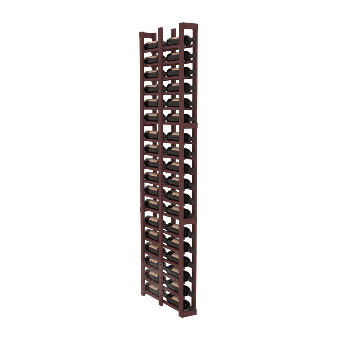 InstaCellar - 1 Column Double Deep Rack in Ponderosa Pine Walnut stained without WineSafe™ Satin Sealant