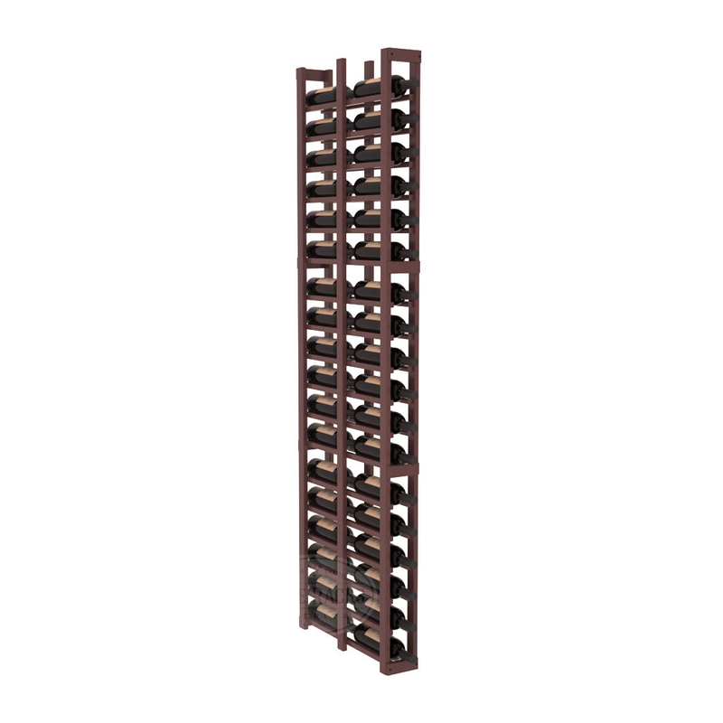 InstaCellar - 1 Column Double Deep Rack in Ponderosa Pine Walnut stained with WineSafe™ Satin Sealant