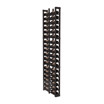 InstaCellar - 1 Column Double Deep Rack in Ponderosa Pine Black stained without WineSafe™ Satin Sealant