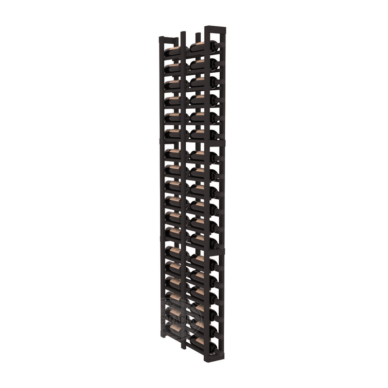InstaCellar - 1 Column Double Deep Rack in Ponderosa Pine Black stained without WineSafe™ Satin Sealant