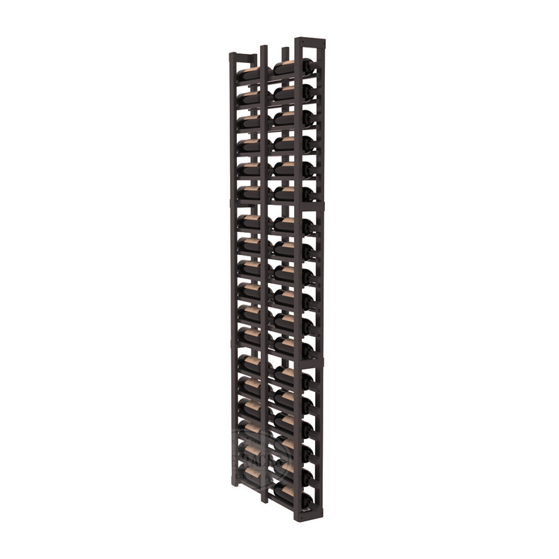 InstaCellar - 1 Column Double Deep Rack in Ponderosa Pine Black stained with WineSafe™ Satin Sealant