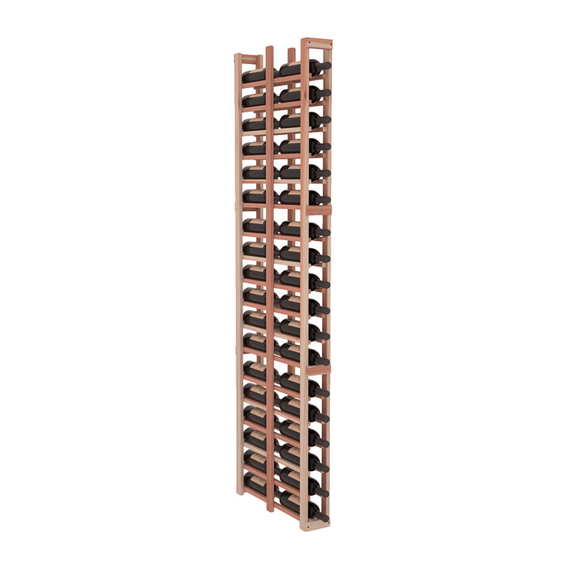 InstaCellar - 1 Column Double Deep Rack in Premium Redwood Unstained without WineSafe™ Satin Sealant