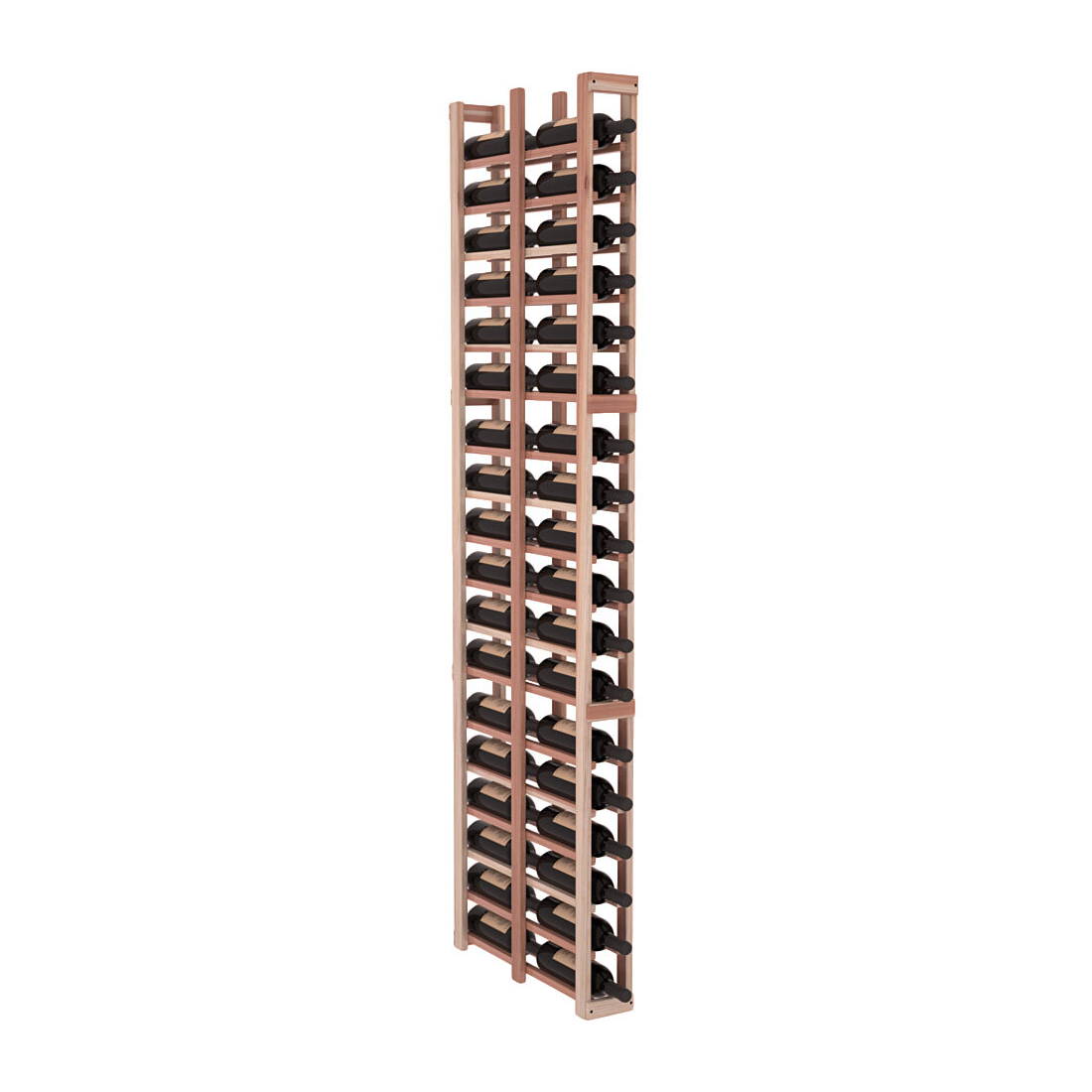 InstaCellar - 1 Column Double Deep Rack in Premium Redwood Unstained with WineSafe™ Satin Sealant
