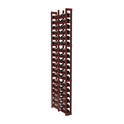 InstaCellar - 1 Column Double Deep Rack in Premium Redwood Cherry stained without WineSafe™ Satin Sealant
