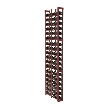 InstaCellar - 1 Column Double Deep Rack in Premium Redwood Cherry stained with WineSafe™ Satin Sealant