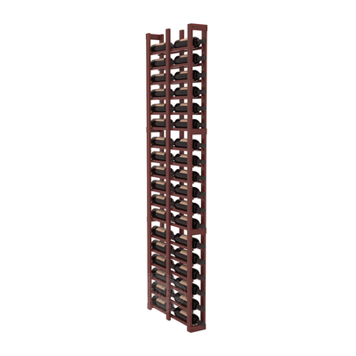 InstaCellar - 1 Column Double Deep Rack in Premium Redwood Cherry stained with WineSafe™ Satin Sealant