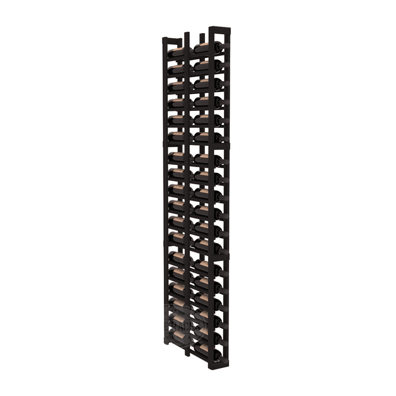 InstaCellar - 1 Column Double Deep Rack in Premium Redwood Black stained without WineSafe™ Satin Sealant
