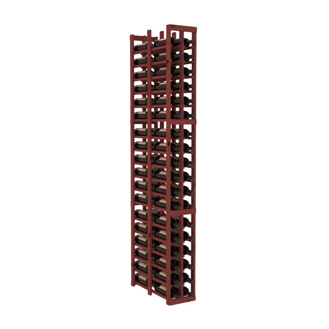 InstaCellar - 2 Column Double Deep Rack in Knotty Alder Cherry stained without WineSafe™ Satin Sealant