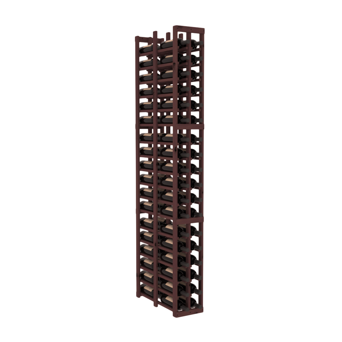 InstaCellar - 2 Column Double Deep Rack in Knotty Alder Walnut stained without WineSafe™ Satin Sealant